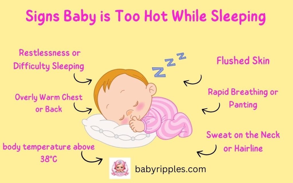 signs baby is too hot while sleeping