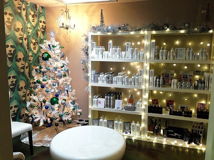 christmas decoration ideas for hair salon   