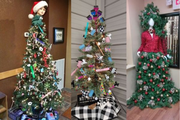 christmas decoration ideas for hair salon   